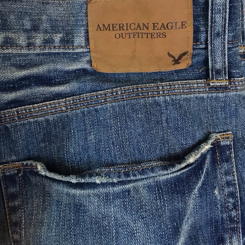 NWT Vintage American Eagle Relaxed Fit Jeans Size 36x32 Medium Rugged Destroy - Picture 2 of 6